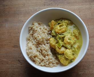 Krewetkowe curry z mleczkiem kokosowym