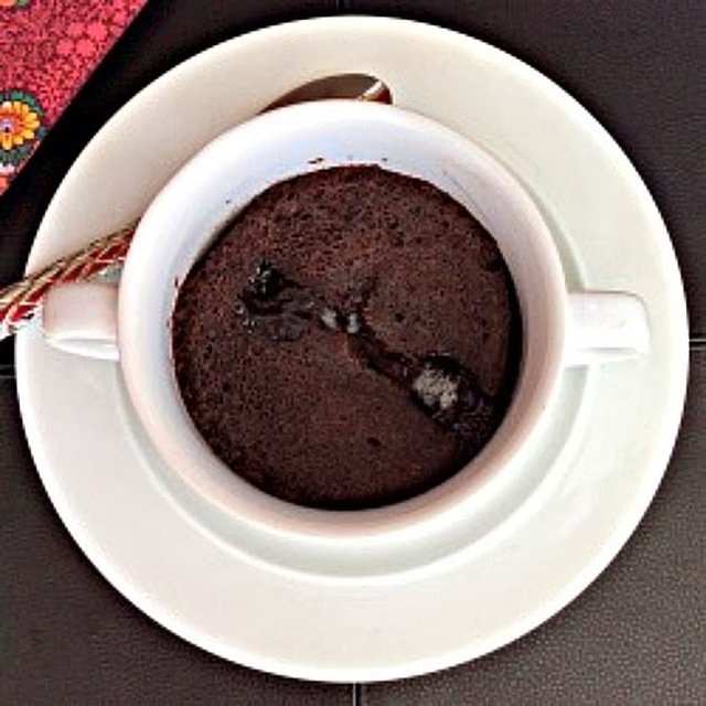 Healthy Gluten Free Microwave Chocolate Cake in a Mug