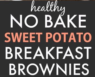 No Bake Sweet Potato Breakfast Brownies (Paleo, Vegan, Gluten Free)