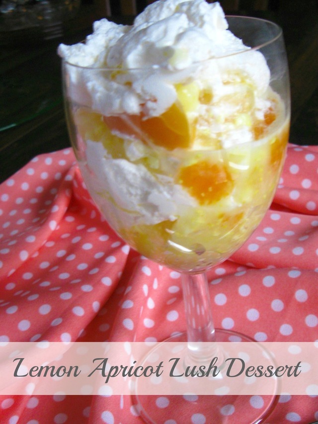 Lemon Apricot Lush Dessert {A cool and refreshing dessert for Easter!}