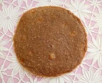 pancake cru végan pomme poire au soja et au psyllium (sans cuisson, sans gluten ni oeuf ni beurre ni lait et riche en fibres)