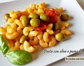 Primi piatti veloci, Pasta con pomodorini e olive verdi