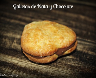 Galletas de Nata (sin mantequilla) con Crema de Chocolate