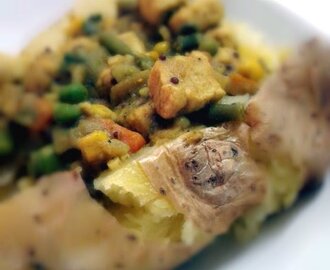 Mushy Pea Quorn Chicken Curry great as a Jacket (Baked) Potato Topping