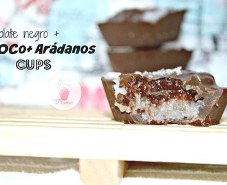 Receta Facil: "Chocolate, Coco, Arándanos Cups"