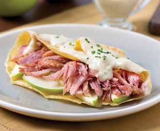 Ham, Apple and Cheddar Crepes