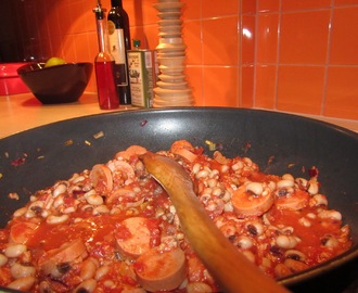 Vegetarisk chili con carne med sojachorizo