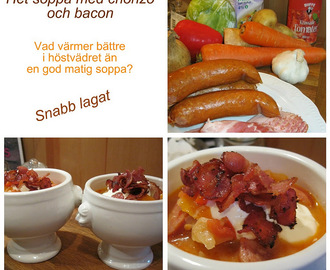 Het soppa med chorizo och bacon