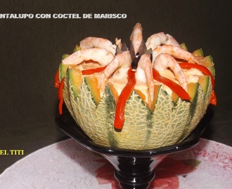 Melon Cantalupo con Coctel de Marisco