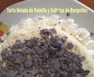 Tarta Helada de Vainilla y Galletas de Barquillos