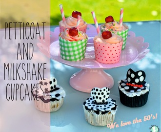 Petticoat and Milkshake Cupcakes im 50's Style - Rezept Bananasplit-Muffins