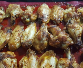 Alitas de pollo adobadas al horno