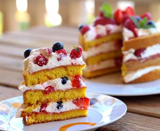 Naked cake irresistible: fresas, frambuesas, arándanos…