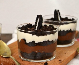 Oreo cheesecake trifle, en vasitos