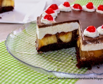 Kleine Kuchen: Schokoladenbananentorte