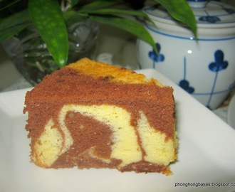 Chocolate Orange Marbled Chiffon Cake