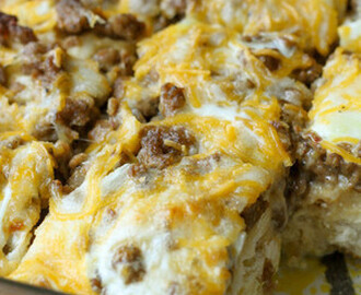 Egg Breakfast Casserole with Biscuits
