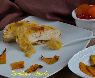 Pollo ripieno di zucca, amaretti e mostarda di Cremona