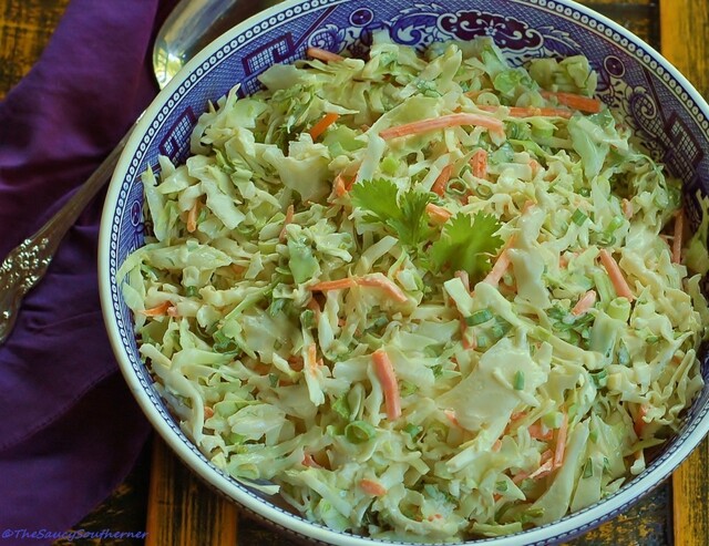 Spicy Cilantro Slaw with Creamy Lime Dressing