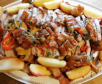Svinestek med sopp, bacon og epler 🍏🍎