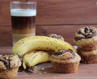Frühstücksmuffins mit Nutella und Banane