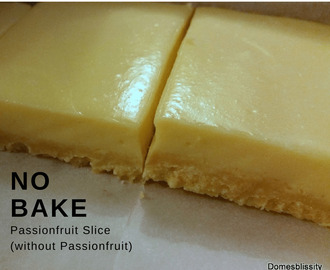 No Bake Passionfruit Slice (without Passionfruit)