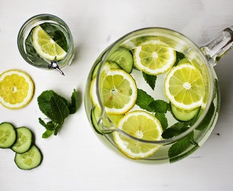 Gurken-Zitronen-Minz-Wasser | Infused Water | Es ist Zeit mehr Wasser zu trinken {Give Away}