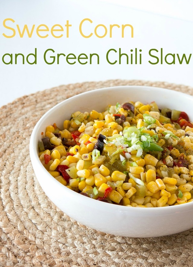 Sweet Corn and Green Chili Slaw