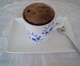 Mug cake de Nocilla de dos chocolates.