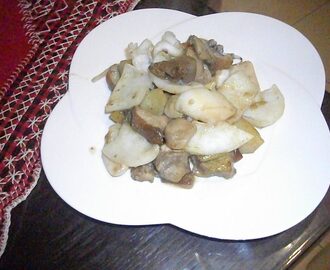 Seppie con patate e funghi porcini