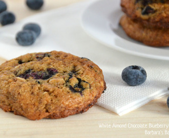 White Almond Chocolate Blueberry Cookies