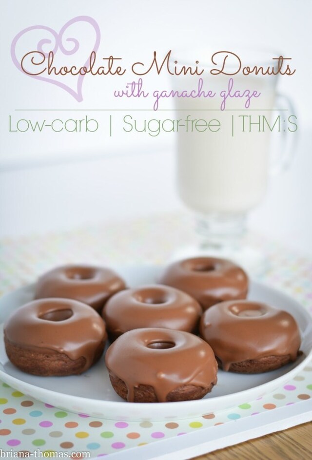 Chocolate Mini Donuts with Ganache Glaze