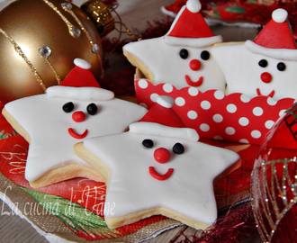 Biscotti di Natale decorati stelle Babbo Natale