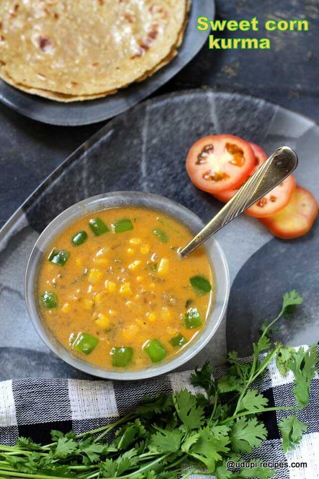 Sweet Corn Kurma | Easy Chapati Side Dish