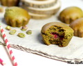 muffin vegan pistache et framboise
