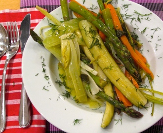 Recipe: Poached Spring Vegetables