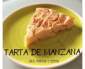 TARTA DE MANZANA (Fácil, rápida y ligera)