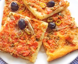 Pizza algérienne (pizza carré)
