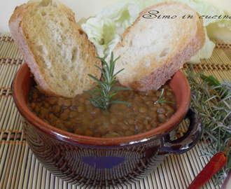 Zuppa di lenticchie e verza