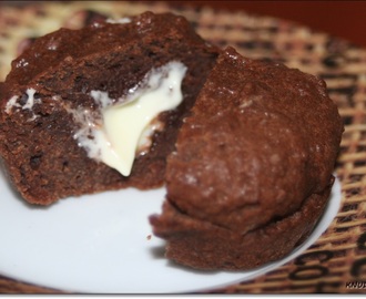 Brownie - Muffin mit flüssigem Kern