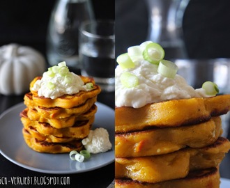 Let's cook together! | Herzhafte Kürbis Pancakes mit Feta Creme