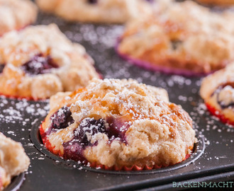 Blueberry Muffins mit Streuseln (Heidelbeer-Muffins)
