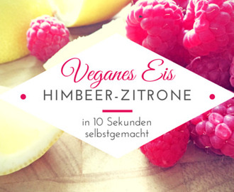 Veganes Eis in 10 Sek: Himbeer-Zitrone