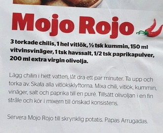 Mojo Rojo Till Skrynklig Potatis