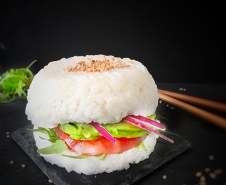 Un sushi burger vegan et gluten free