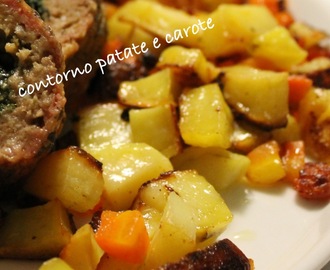 Contorno patate e carote al forno
