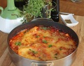 Vegetarisk lasagne med spenat, keso och god tomatsås