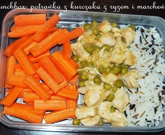 Lunchbox- potrawka z kurczaka z ryżem i marchewką