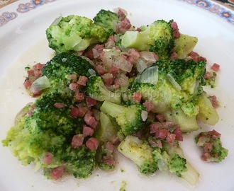 Brócoli con jamón