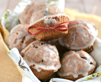 Muffins choco-amande, glaçage à la fleur d'oranger {sans lactose & sans gluten}